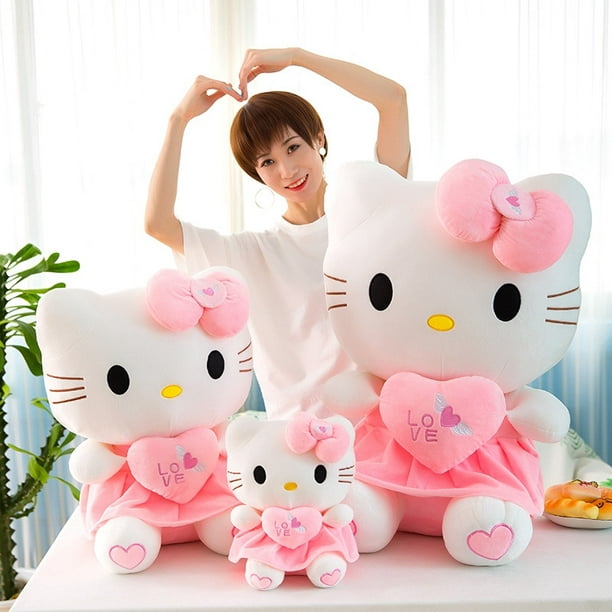 Muñeco de Hello Kitty rosa para niñas, peluches grandes Sakura Kt Cat,  juguete de peluche, regalos para niños, muñeca Sanrio, regalos de  cumpleaños