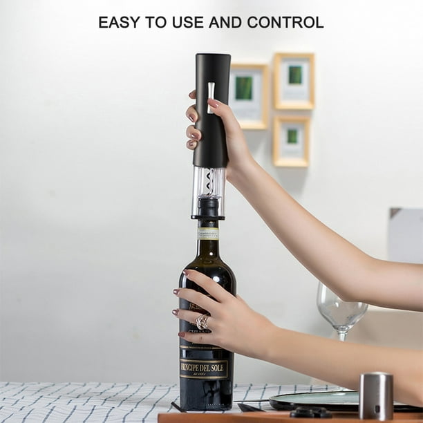 Irfora Abridor de vino eléctrico, abrebotellas eléctrico automático de  botella de vino sacacorchos recargable (acero inoxidable) Irfora Saca  corchos