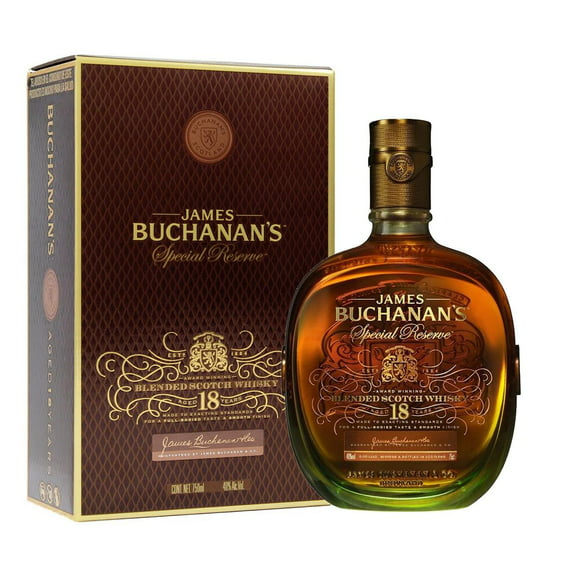 pack de 12 whisky buchanans blend 18 años reserva especial 750 ml buchanans blend 18 años reserva especial