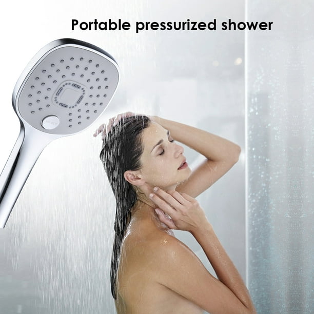 Cabezal de ducha Lluvia Baño ABS Plástico Redondo Montado en la pared  Boquilla ajustable JShteea Libre de BPA