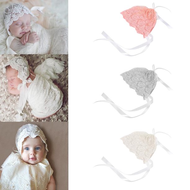 Gorro blanco para bebe recien nacido TLG