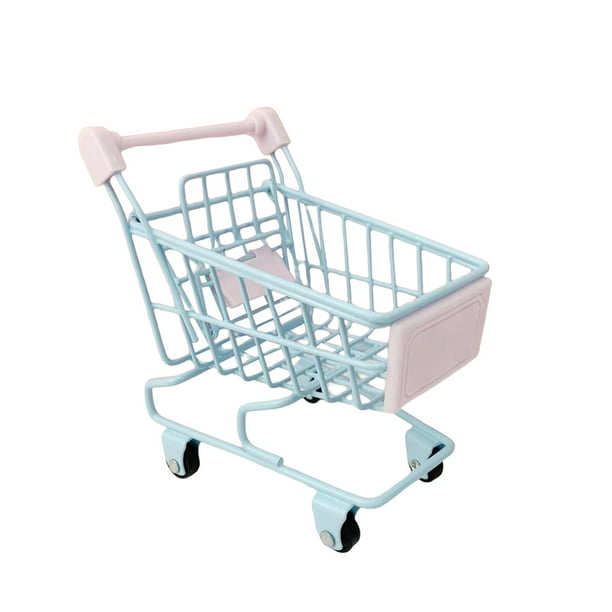Mini carrito de compras de 2 niveles, juguete de aprendizaje preescolar,  juguetes de adorno con perfke carrito de compras juguetes