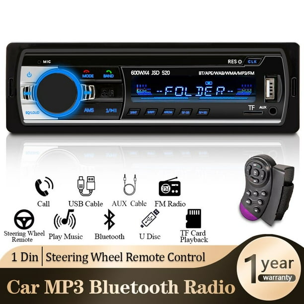 Reproductor de audio estéreo para el coche, aparato de música y radio FM  digital, con MP3, Bluetooth Casa Fiesta