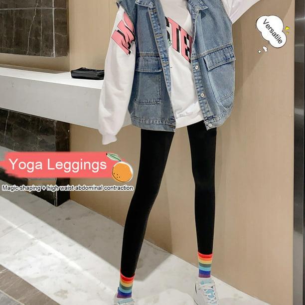 Pantalones cortos de yoga para gimnasio de cintura alta para mujer, mallas  deportivas Push Up, ropa deportiva (negro L) Likrtyny Para estrenar