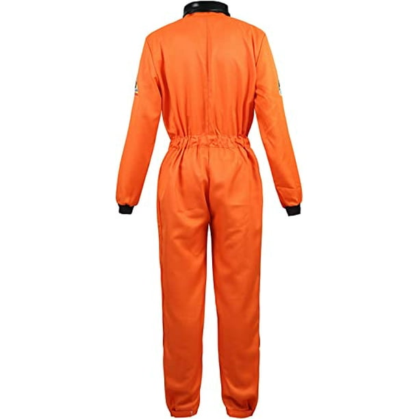 Disfraz de astronauta para mujer Disfraz de astronauta para adultos Traje de  vuelo Traje de cosplay (Naranja, L) JAMW Sencillez