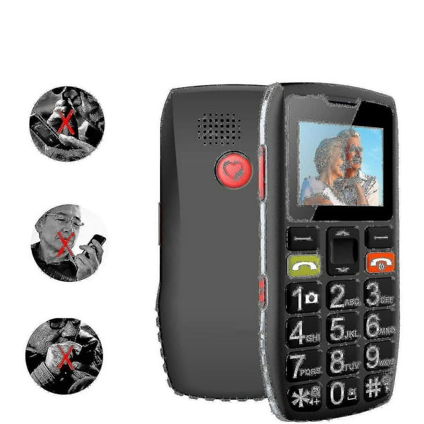 Teléfonos móviles para personas mayores Teléfonos móviles mayores con botón  SOS Teléfono móvil con botón grande YONGSHENG 8390606914194