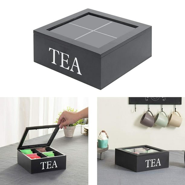  Baflan Organizador de bolsas de té, soporte de almacenamiento  de metal para té, tazas, cápsulas, paquetes, accesorios para condimentos,  color blanco : Hogar y Cocina