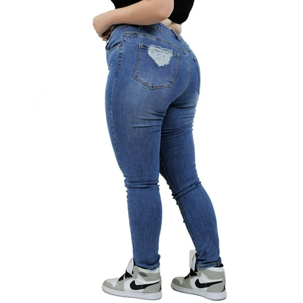 Jeans talla extra con strech, modelo J-KYR 1429 azul 38 Roman Fashion Jeans  extra 1429