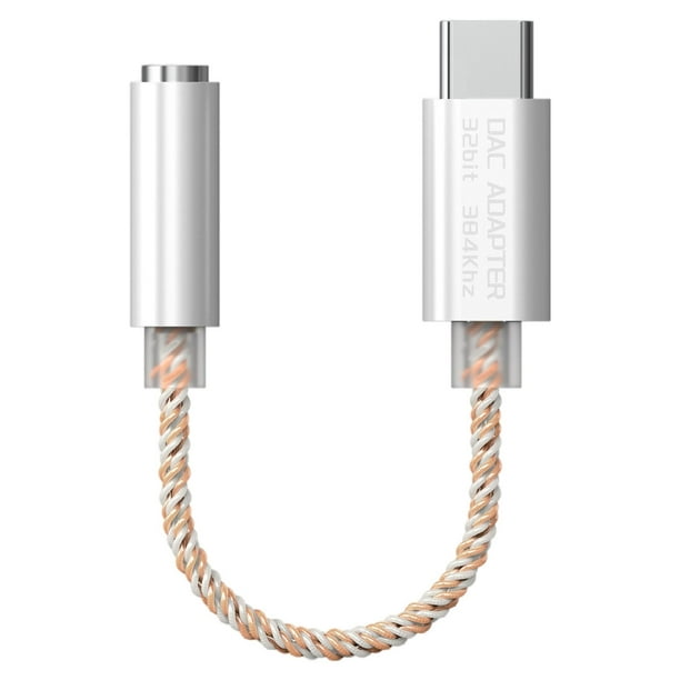 Divisor USB-C de Audio de 3,5mm - DAC - Cables y Adaptadores de Audio