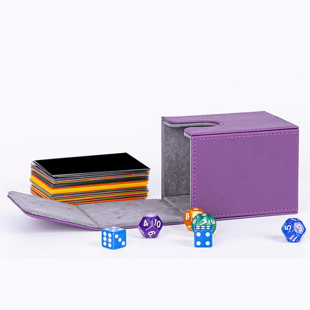 7 cajas para cartas de mazo de Mtg, 1 caja de almacenamiento de mazo de  cuero sintético con 6 estuches de plástico para cartas de mazo, caja de  cartas
