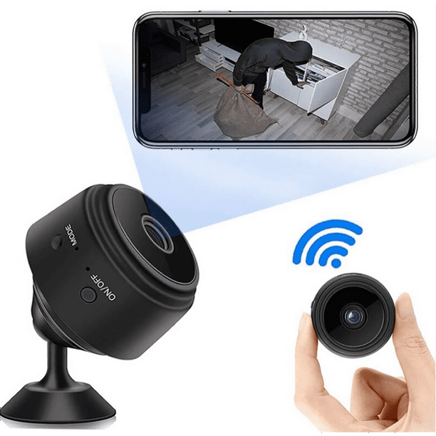 Cámara espía oculta, mini cámara de seguridad inalámbrica con visión  nocturna y detección de movimiento, batería integrada, sin necesidad de  WiFi