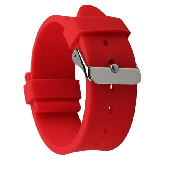 Correa plana vistosa 22mm color roja para smartwatch Genérico