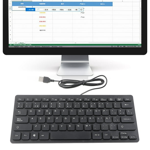 Teclado USB, teclado Teclado ultrafino con cable USB Teclado ultrafino  Grado profesional
