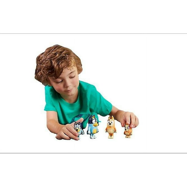  Collection Boutic Family-Bluey-Toys Figuras para niños, regalos  para niños pequeños, paquete de 4 : Juguetes y Juegos