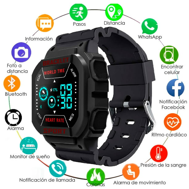 Reloj Smartwatch VAK f9 IP67 Metal Apple Health pasos Calorias