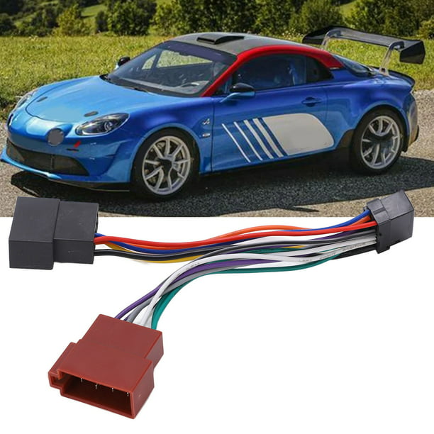  Adaptador de conector de arnés de cableado ISO del telar de  radio estéreo del coche de 16 pines : Electrónica