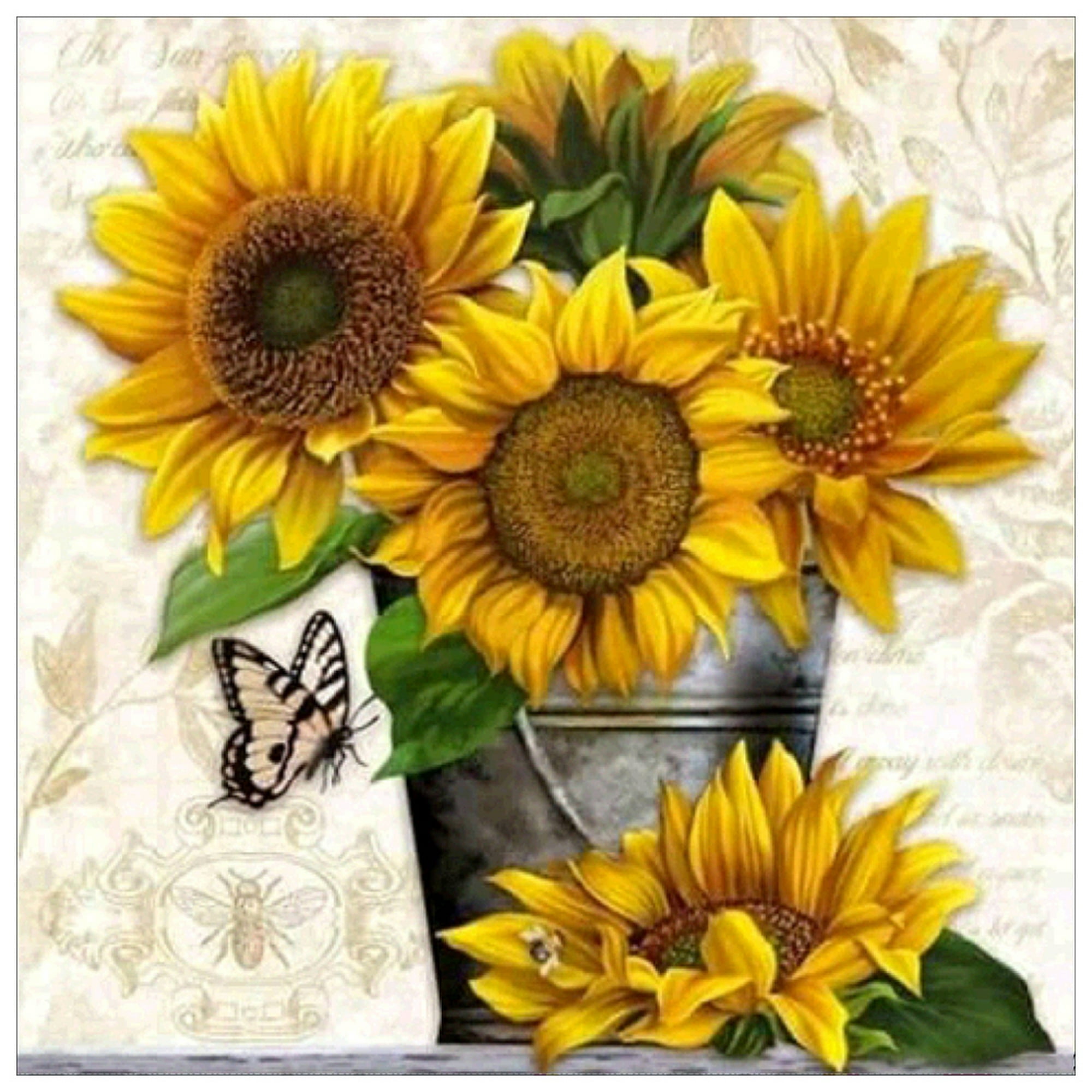 Cuadros Decorativos Punto de cruz completo 11CT Girasol Estampado Bordado  DIY Kits de costura (1) Sywqhk Nuevos Originales