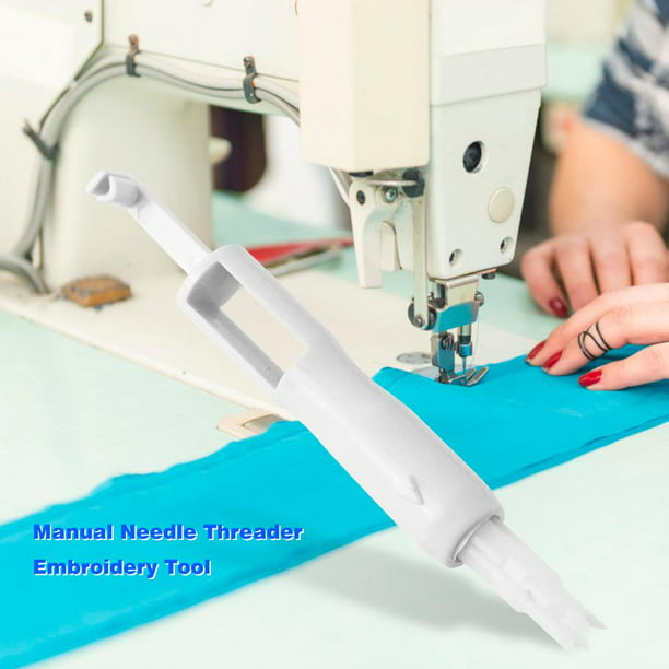 Enhebrador de agujas para máquina de coser, aplicador de inserción Manual,  accesorios de costura Likrtyny decoración de arte