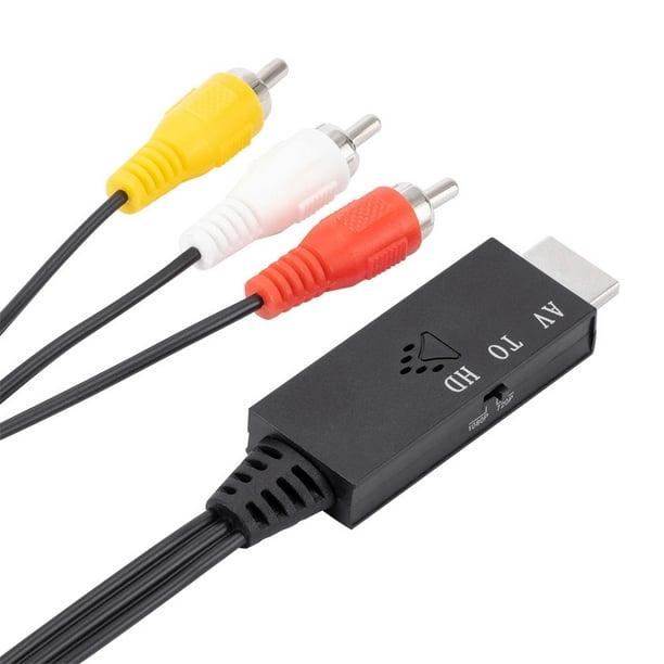 Cable HDMI a RCA, Cable adaptador convertidor HDMI a 5 RCA, 1080P HDMI a AV  HDTV