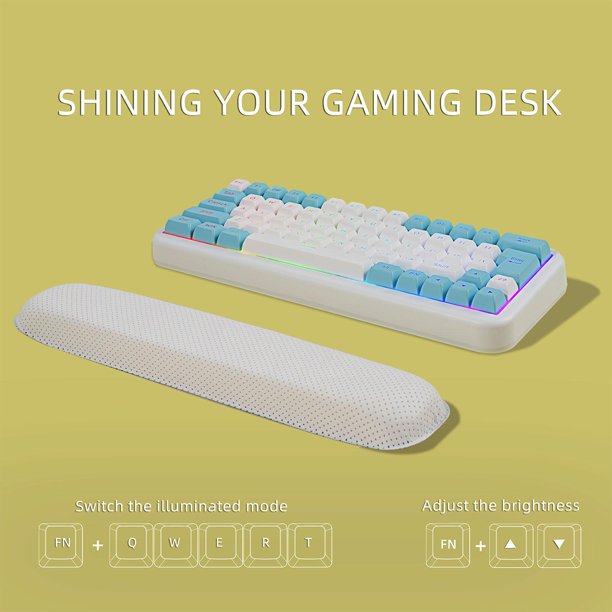 Teclado inalámbrico para juegos y almohadilla reposamuñecas y