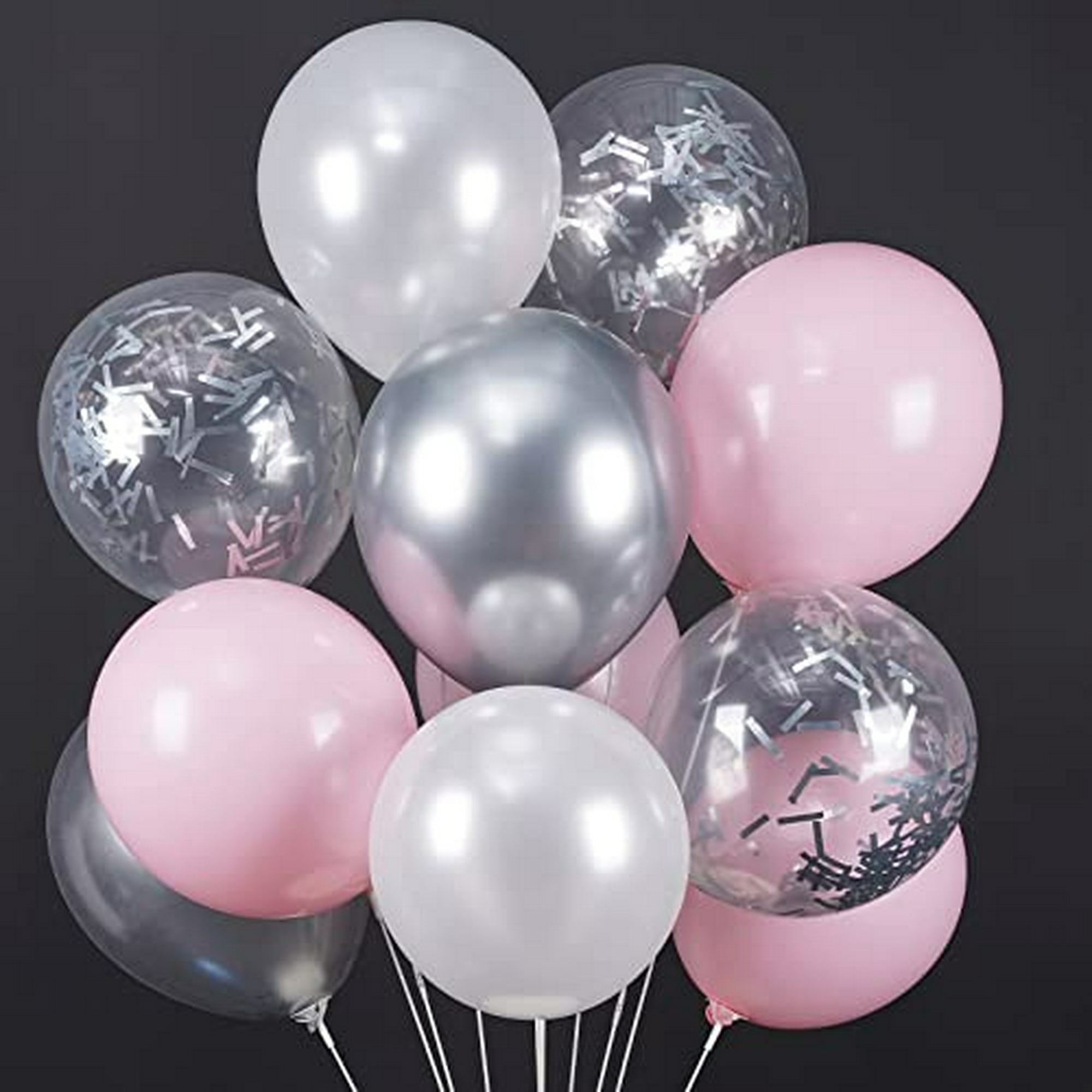 PartyWoo Globos plateados metálicos, 50 globos metálicos plateados de 12  pulgadas, globos plateados para guirnalda de globos o arco como decoración  de