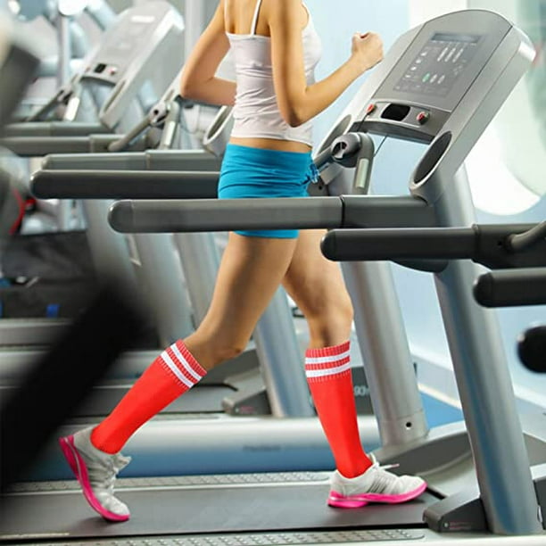 Calcetines deportivos antideslizantes hasta la rodilla para hombre y mujer,  medias atléticas para correr, entrenamiento, fútbol