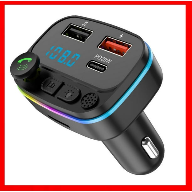 Comprar Transmisor FM Bluetooth para coche, micrófonos duales más