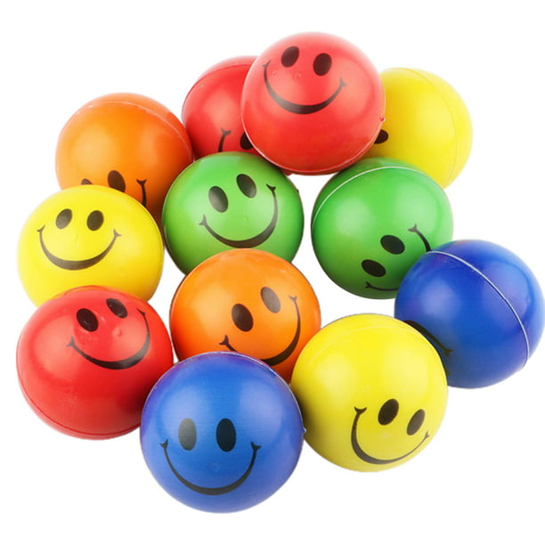 Juego de 12 bolas antiestrés para niños y adultos, bolas de espuma suave de  PU, juguetes divertidos para aliviar el estrés en la cara YUNYI BRAND  Deportes