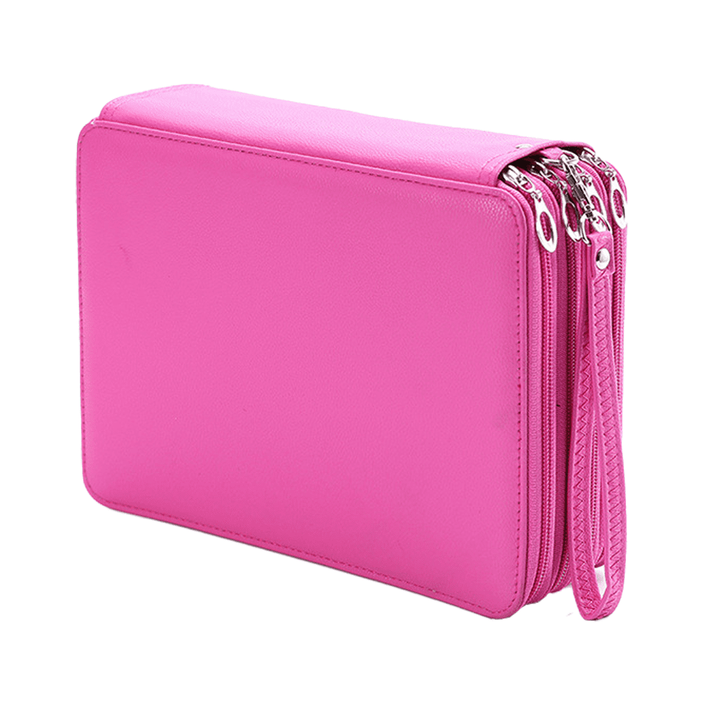 Estuche Para Lápices De Cuero Genuino Estuche Para Bolígrafos Con Cremallera Estuches Elegantes Y Prácticos Para Adultos Y Estudiantes (Púrpura