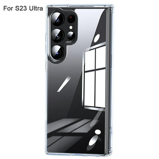 Galaxy S23 Ultra - Carcasa trasera de TPU transparente de 6.8 pulgadas,  cuerpo completo a prueba de golpes 2 en 1 con protector de pantalla PET