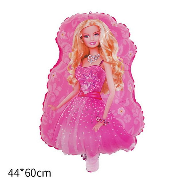 Decoración de fiesta de cumpleaños de princesa Barbie, globos de