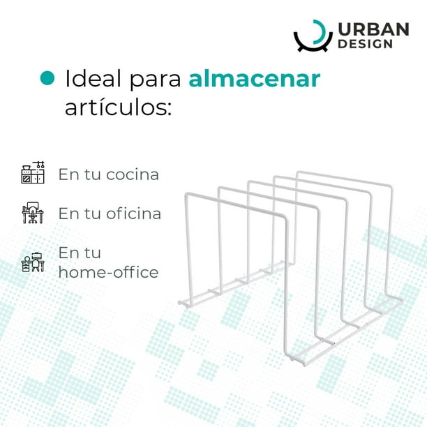 Organizador de Platos para Cocina Urban Design, Blanco blanco Unitalla  Urban Design Organizador de Platos