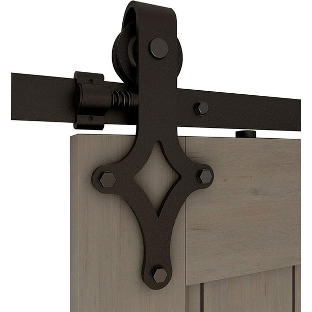 183 cm Herraje para Puerta Corredera Kit de Accesorios para Puerta Corrediza  de Madera con Guía