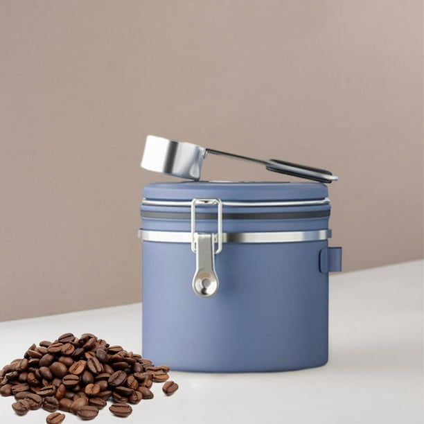 Gadget de cocina para bote de café con válvula de escape, contenedor  sellado de fruta seca, sellado de frijoles para cereales, aperitivos, 1.2L