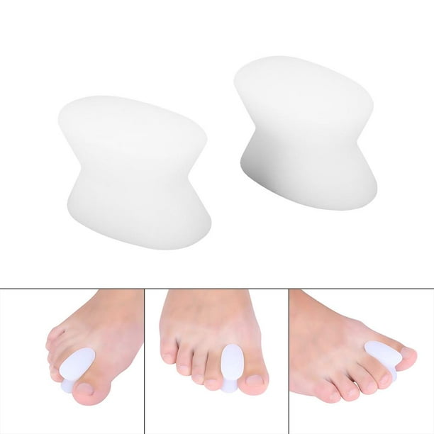 Calcetines separadores de dedos de gel para mujer, separador de dedos de  los pies, 1 par de separadores de dedos de gel grandes, separador de dedos  de