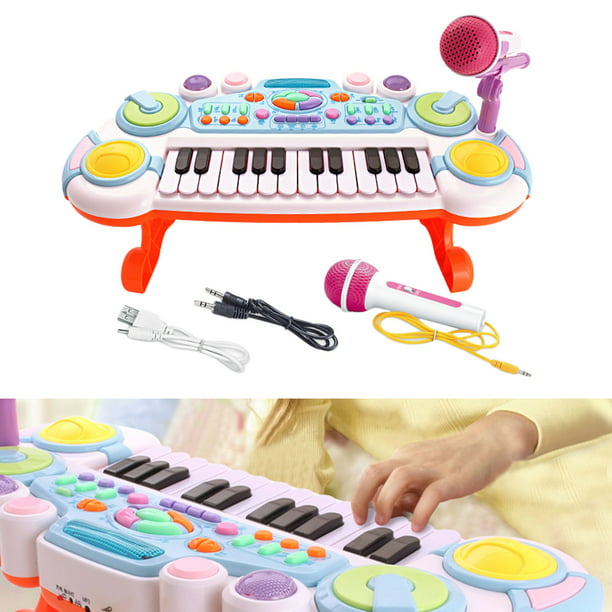 Juguetes de piano para 3 años - Piano de juguete para niños pequeños para  niña - Juguete de piano con micrófono Sincero Hogar