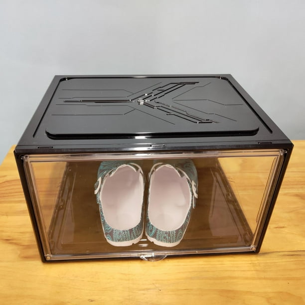6 organizadores de zapatos transparentes, apilables, a prueba de polvo,  caja de zapatos, contenedor Baoblaze Organizador de almacenamiento de  zapatos