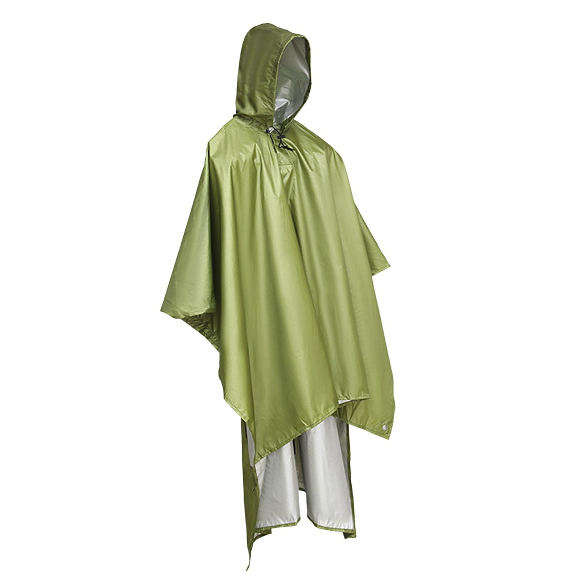 Runup Poncho Impermeable para Hombre Mujer, Poncho Lluvia Verde