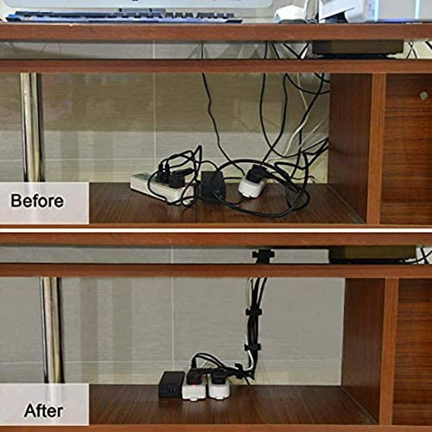 Clips para cables de escritorio, Bridas para cables autoadhesivas