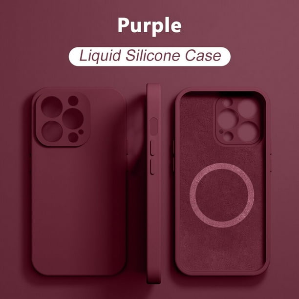 Funda de Silicona con MagSafe para iPhone 14 Plus - Lila