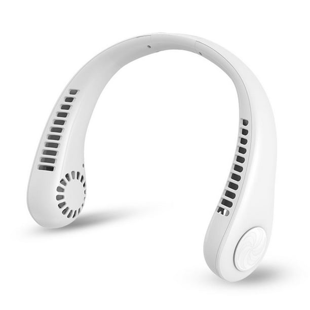 Mini ventilador de cuello USB recargable sin aspas ventilador cuello aire  acondicionado (blanco) Hugtrwg Para estrenar