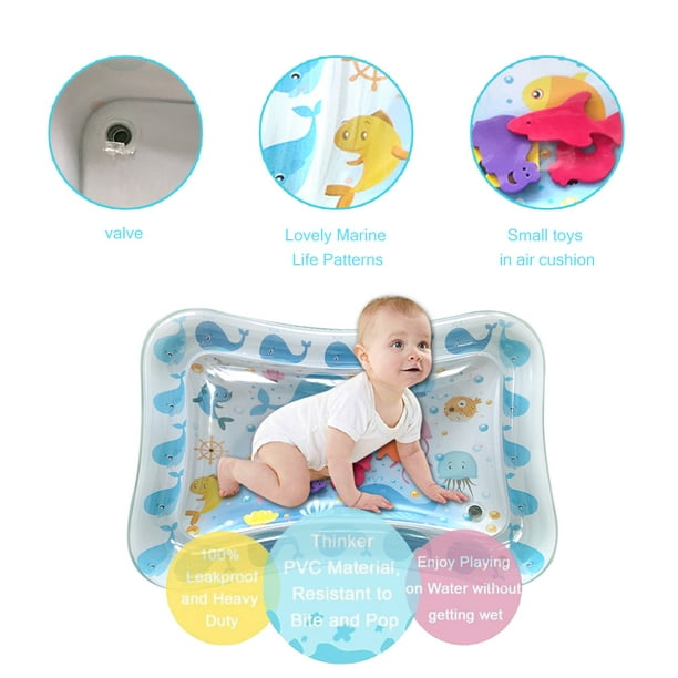 Amortiguar Alfombra de juego de agua inflable colorida para bebés Alfombra  de diversión para el tiempo de la barriga Centro de juegos de desarrollo  infantil para bebés de 4 ~ 6 años 