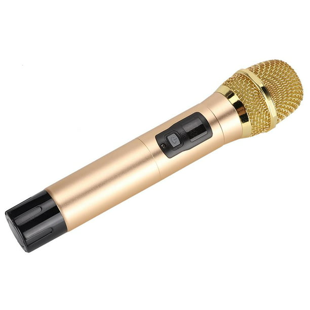 Ciglow Micrófono inalámbrico, Universal UHF Micrófono de Mano inalámbrico  con Receptor USB Audio dinámico Micrófono de Karaoke Amplificador de Audio