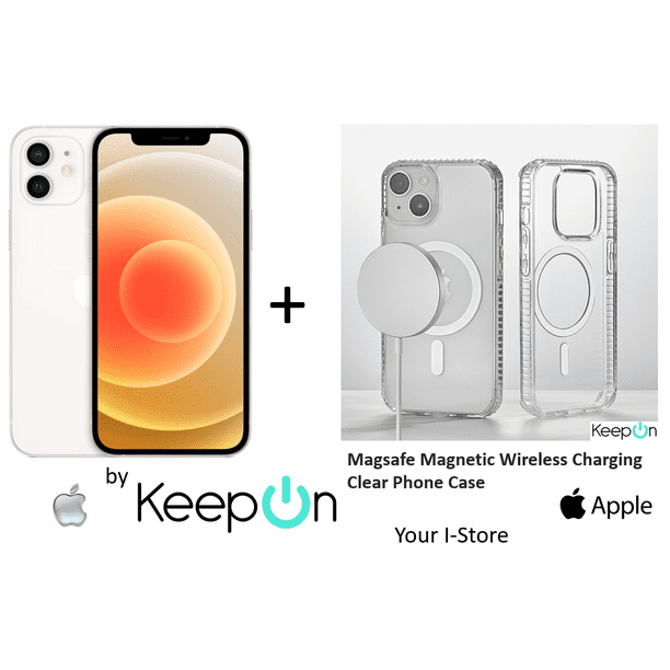 Apple iPhone 12 64 (Incluye Funda Transparente Magsafe y Protector de  Pantalla KeepOn ) WHITE BLANCO Apple REACONDICIONADO