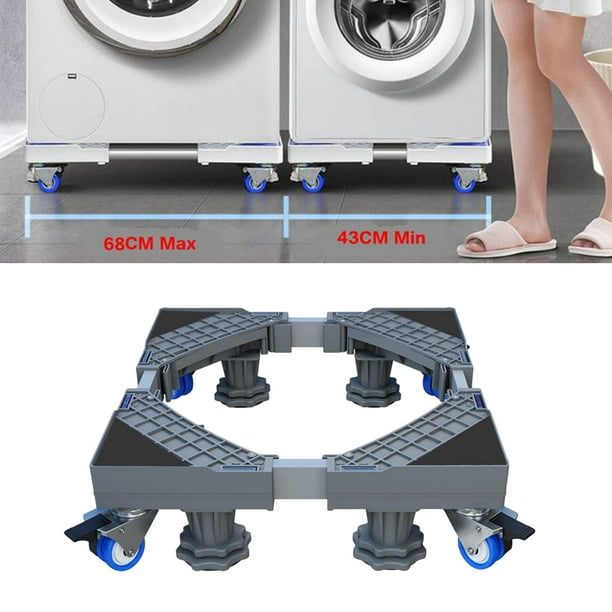 Soporte para lavadora Soporte con 24 ruedas resistentes Plata Gloria  Soporte para lavadora