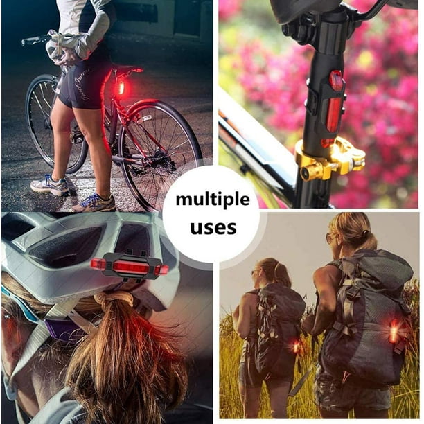 Luces Traseras De Bicicleta, Luz Trasera De Bicicleta Recargable Por USB,  Luz Trasera De Bicicleta Impermeable Para Montar De Noche, Luces De Ciclismo