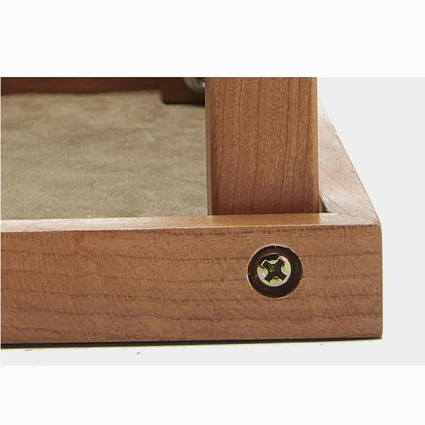 Caja de almacenamiento de madera, organizador de escritorio rústico con  cajones/etiquetas, 4 niveles de accesorios de escritorio de oficina,  estante