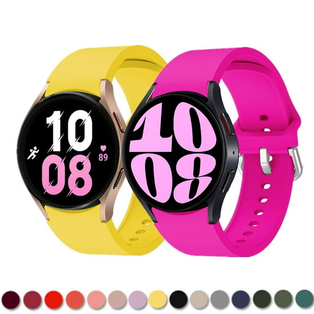 Para Samsung Galaxy Watch 6 40 mm 20 mm Correa de reloj de silicona de color