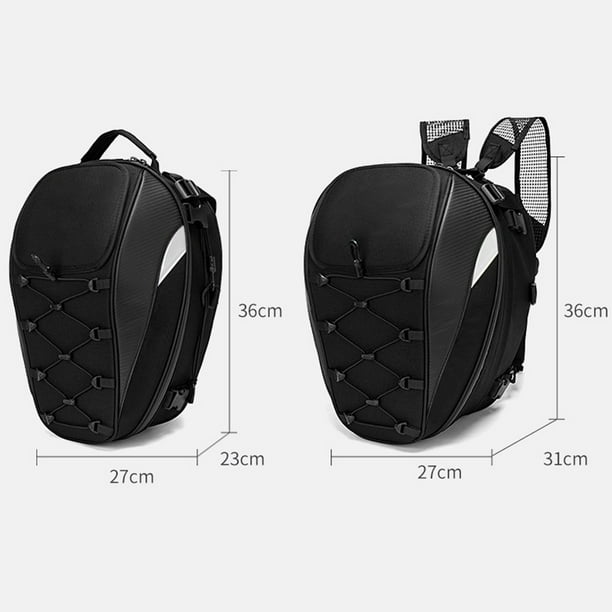 Mochila Para Moto Bolsa trasera impermeable para motocicleta, bolsa para  asiento trasero, mochila pa Tmvgtek Accesorios para autos y motos