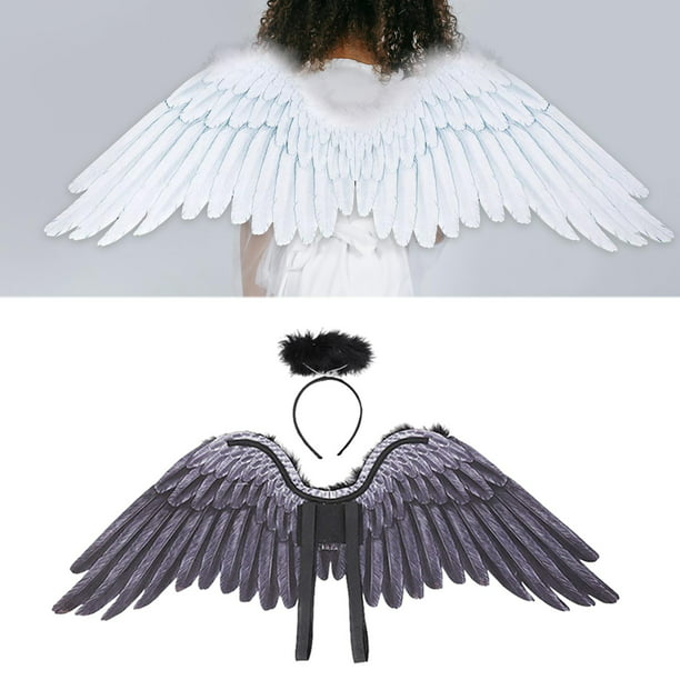 Touch of Nature – Alas de ángel para adultos 220 x 220in alas de plumas –  alas de ángel blancas – Accesorios de disfraz – Yaxa Store